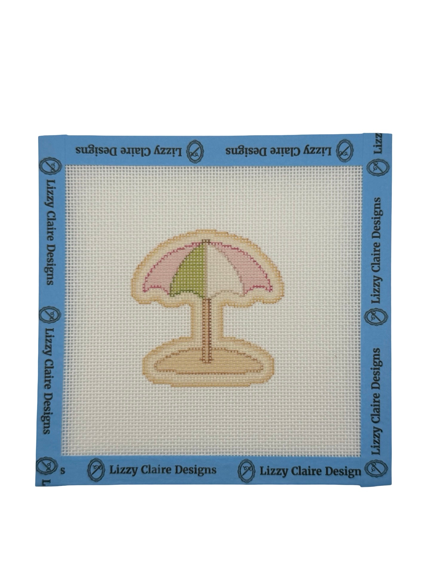 Beach Umbrella - The Royal Icing Collection - 18 mesh - 6 x 6 - Needlepoint Canvas