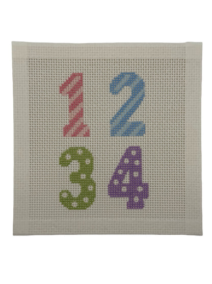 Birthday Cake Numbers - 13 mesh - 6 x 6 - 3 Needlepoint Canvases