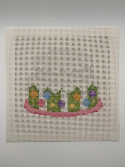 Birthday Cake & Numbers - 13 mesh - 4 Needlepoint Canvases