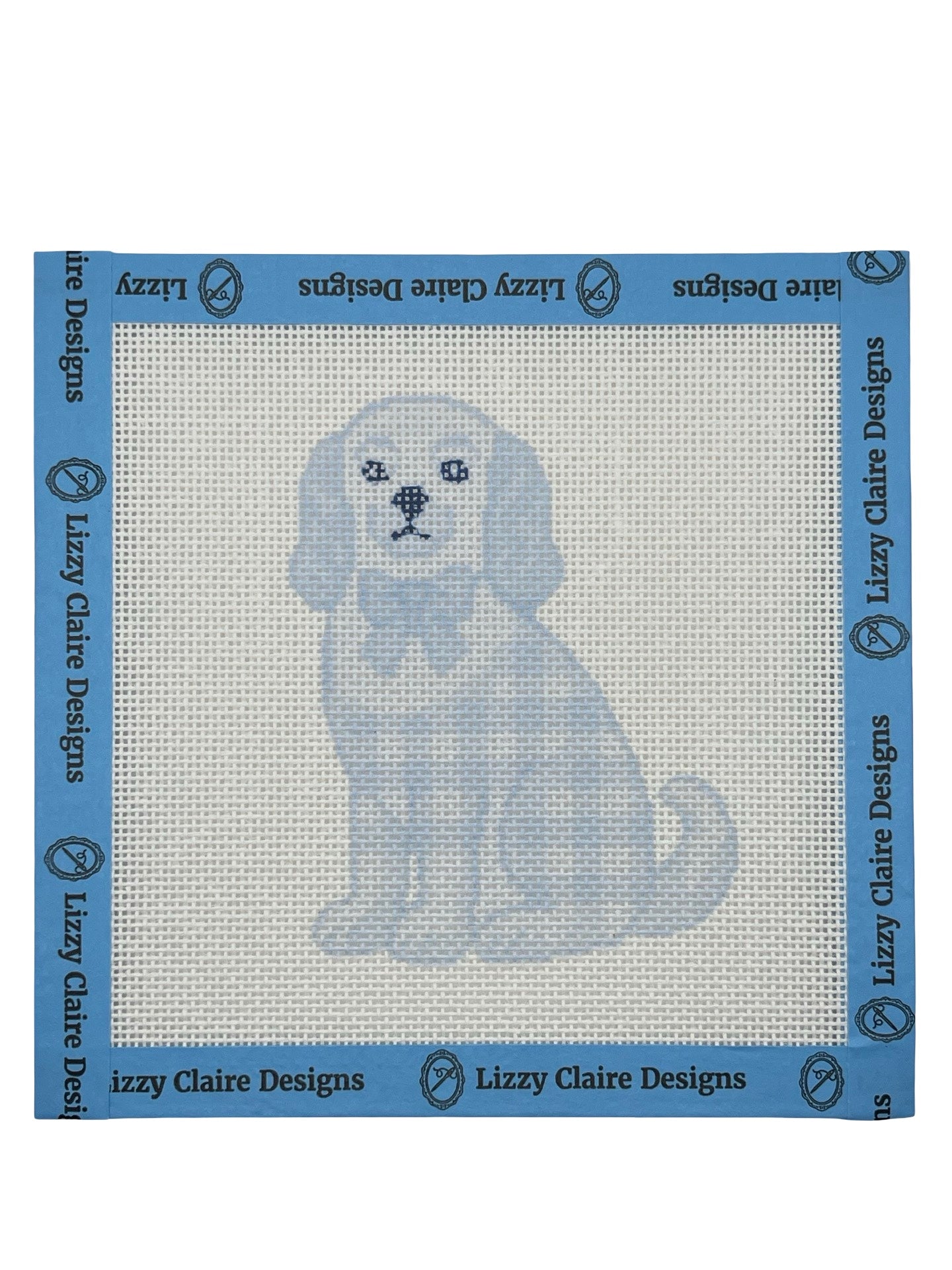 Blue Staffordshire Dog - 18 mesh - 6 x 6 - Needlepoint Canvas