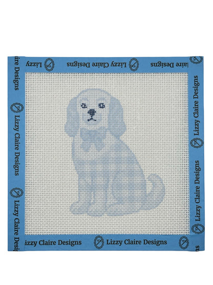 Blue Staffordshire Dog - 18 mesh - 6 x 6 - Needlepoint Canvas
