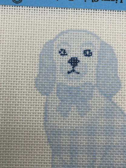 Blue Staffordshire Dog - 18 mesh - 6 x 6 - Needlepoint Canvas