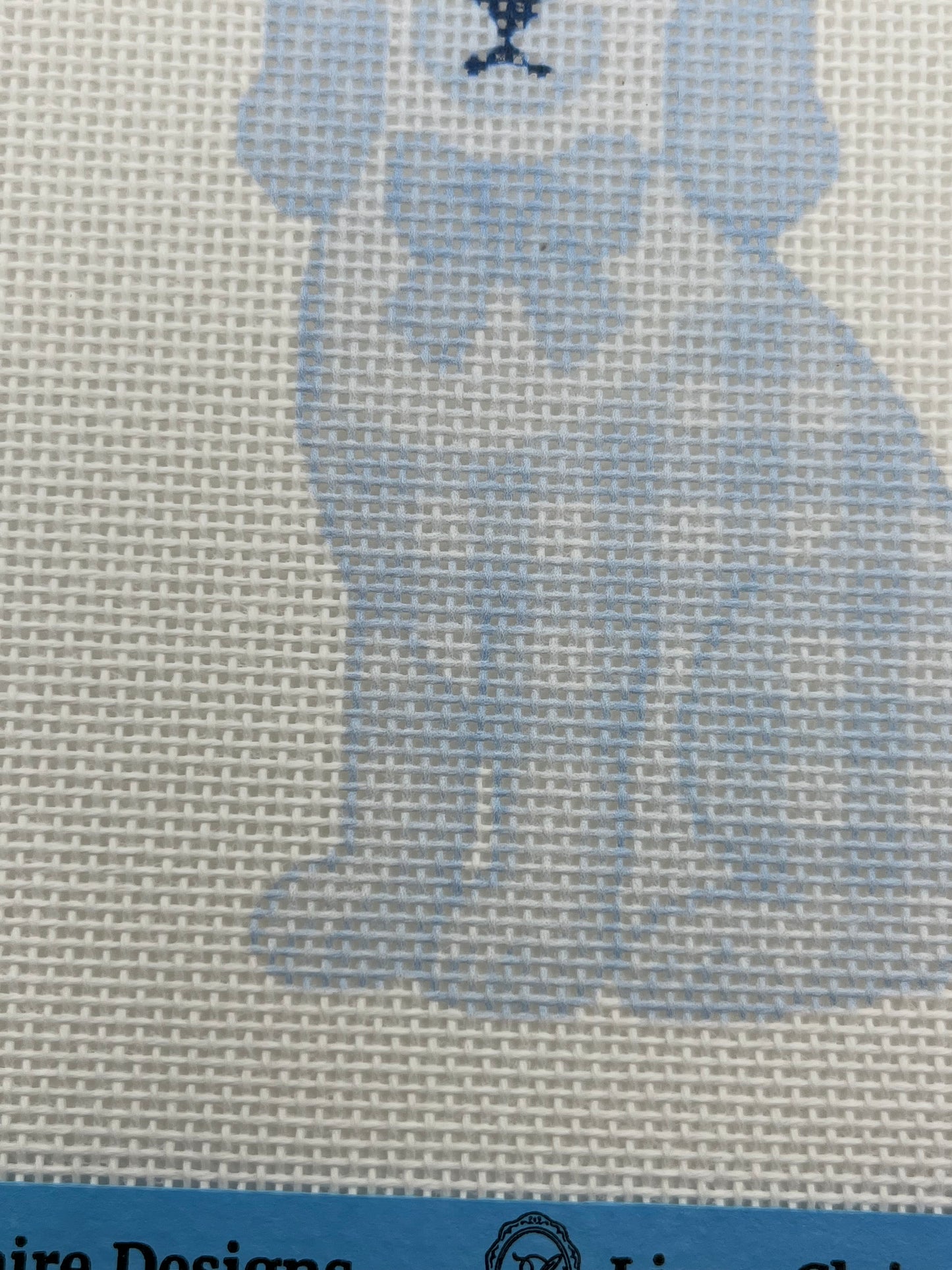 Blue Staffordshire Dog - 18 mesh - 6 x 6 - Needlepoint Canvas