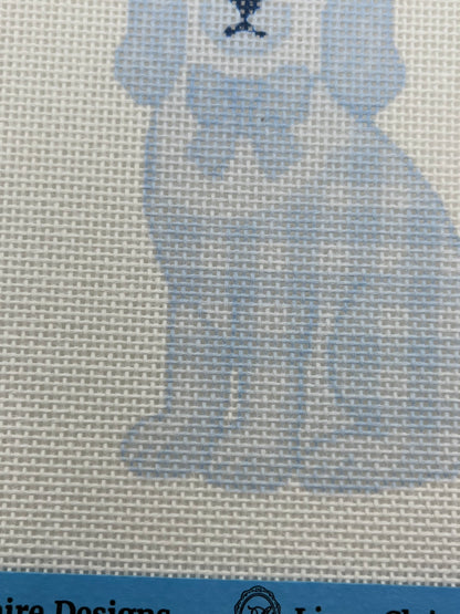 Blue Staffordshire Dog - 18 mesh - 6 x 6 - Needlepoint Canvas