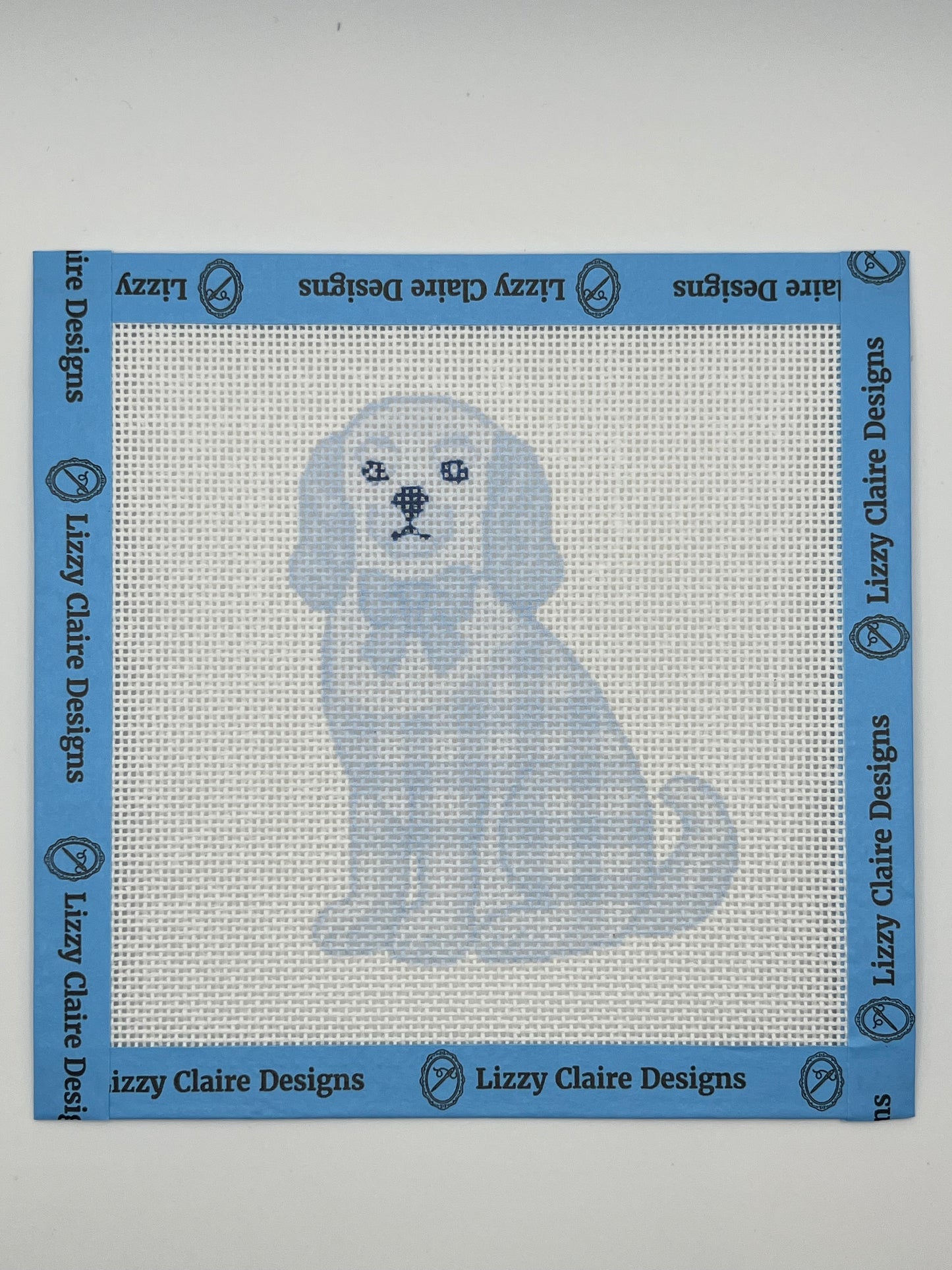 Blue Staffordshire Dog - 18 mesh - 6 x 6 - Needlepoint Canvas