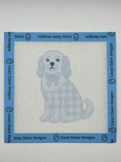 Blue Staffordshire Dog - 18 mesh - 6 x 6 - Needlepoint Canvas
