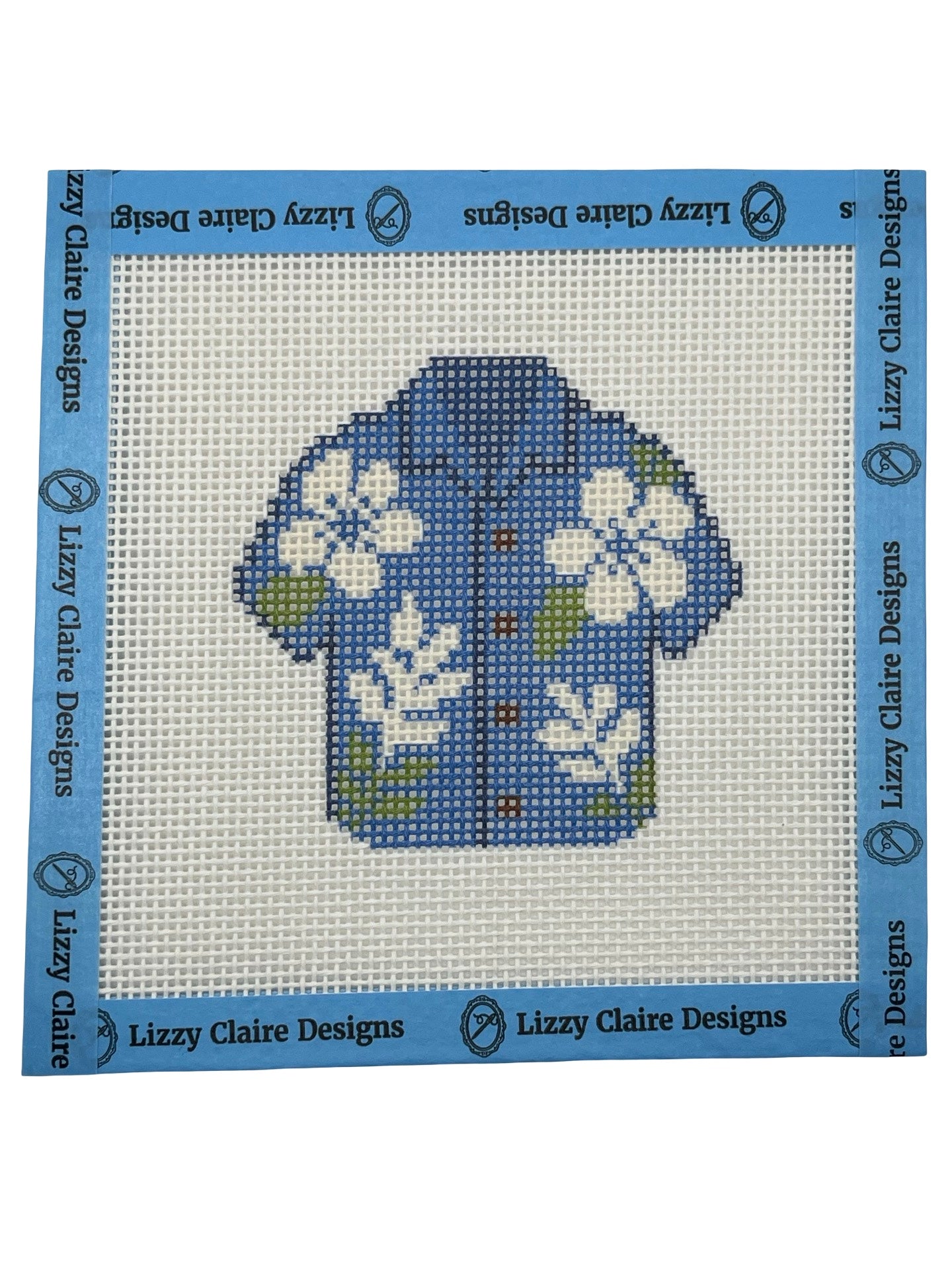 Blue Hawaiian Shirt - 13 mesh - 6 x 6 - Needlepoint Canvas