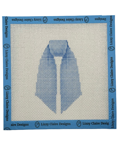 Blue Wreath Sash - 13 mesh - 7 x 7 - Needlepoint Canvas