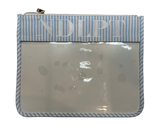 Blue and White Stripe NDLPT Project Bag