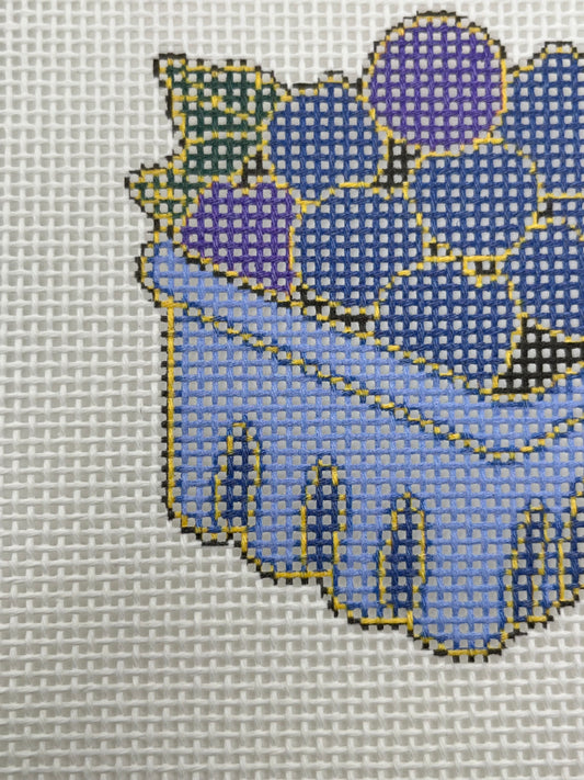 Blueberry Basket - 13 mesh - 7 x 7 - Needlepoint Canvas