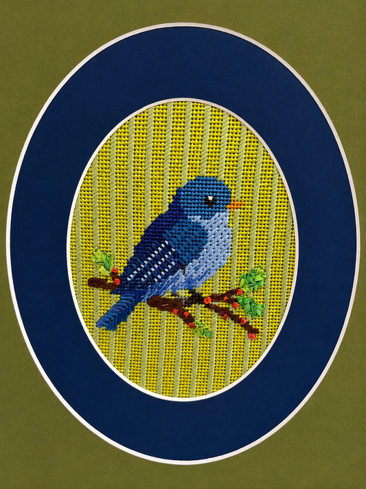 Bluebird - 13 mesh - 7 x 7 or 12 x 12 - Needlepoint Canvas
