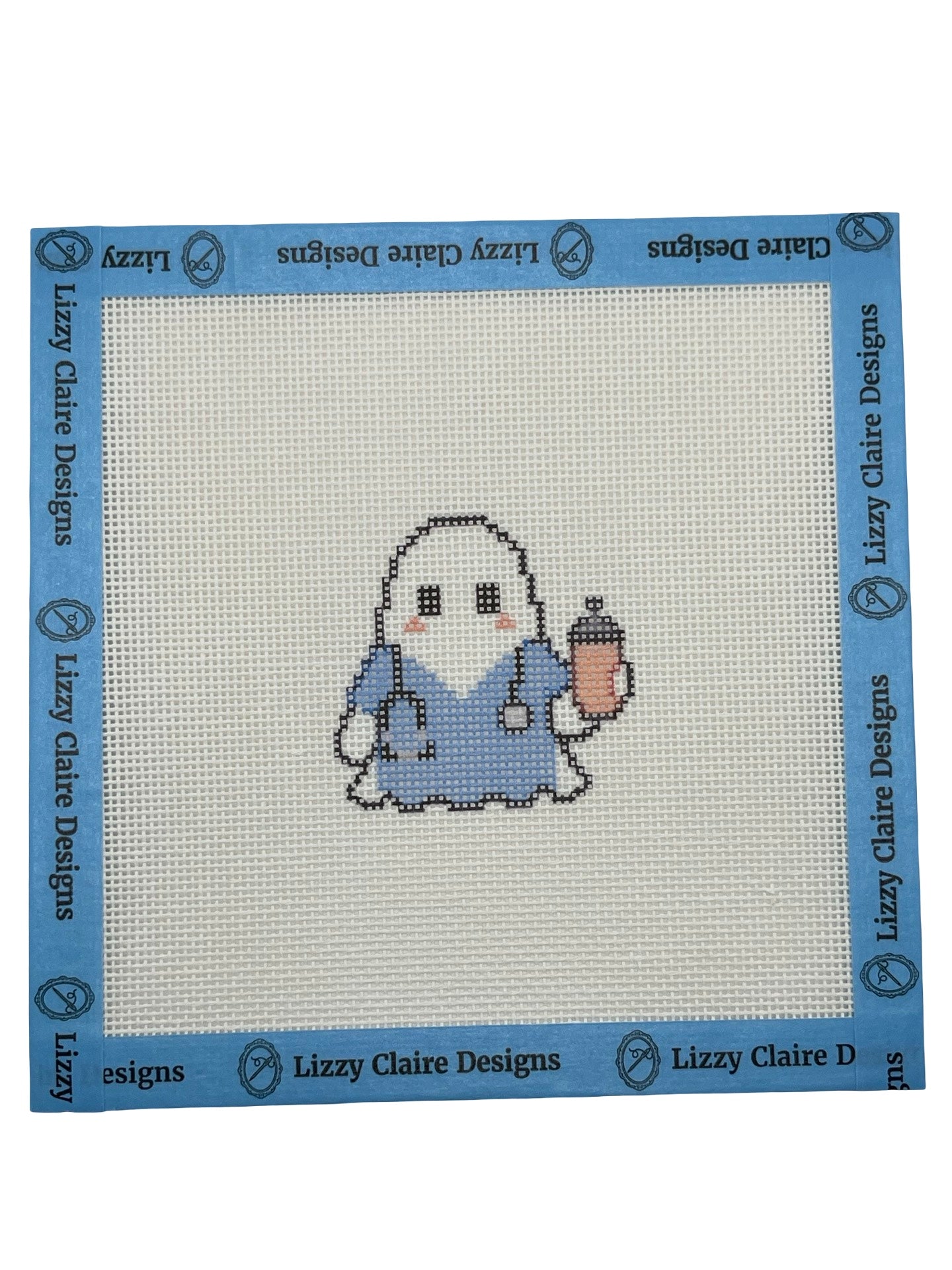 Boo Nurse Ghost - 18 mesh - 6 x 6 - Needlepoint Canvas