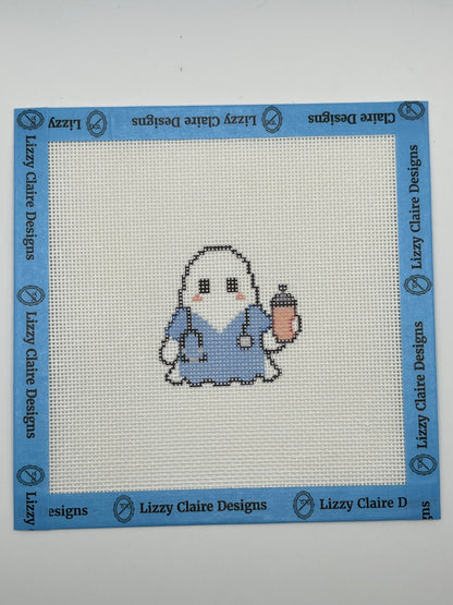 Boo Nurse Ghost - 18 mesh - 6 x 6 - Needlepoint Canvas