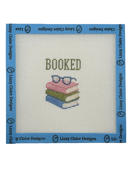 Booked- Luggage Tag Sized - 18 Mesh - 6 x 6 - Needlepoint Canvas
