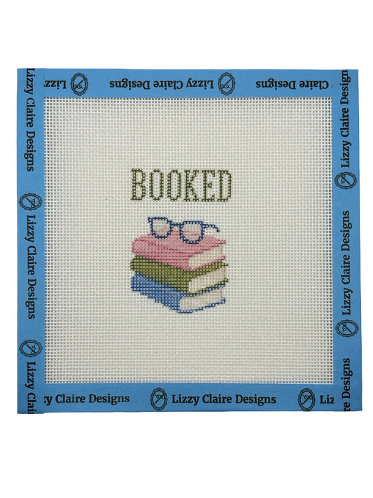 Booked- Luggage Tag Sized - 18 Mesh - 6 x 6 - Needlepoint Canvas