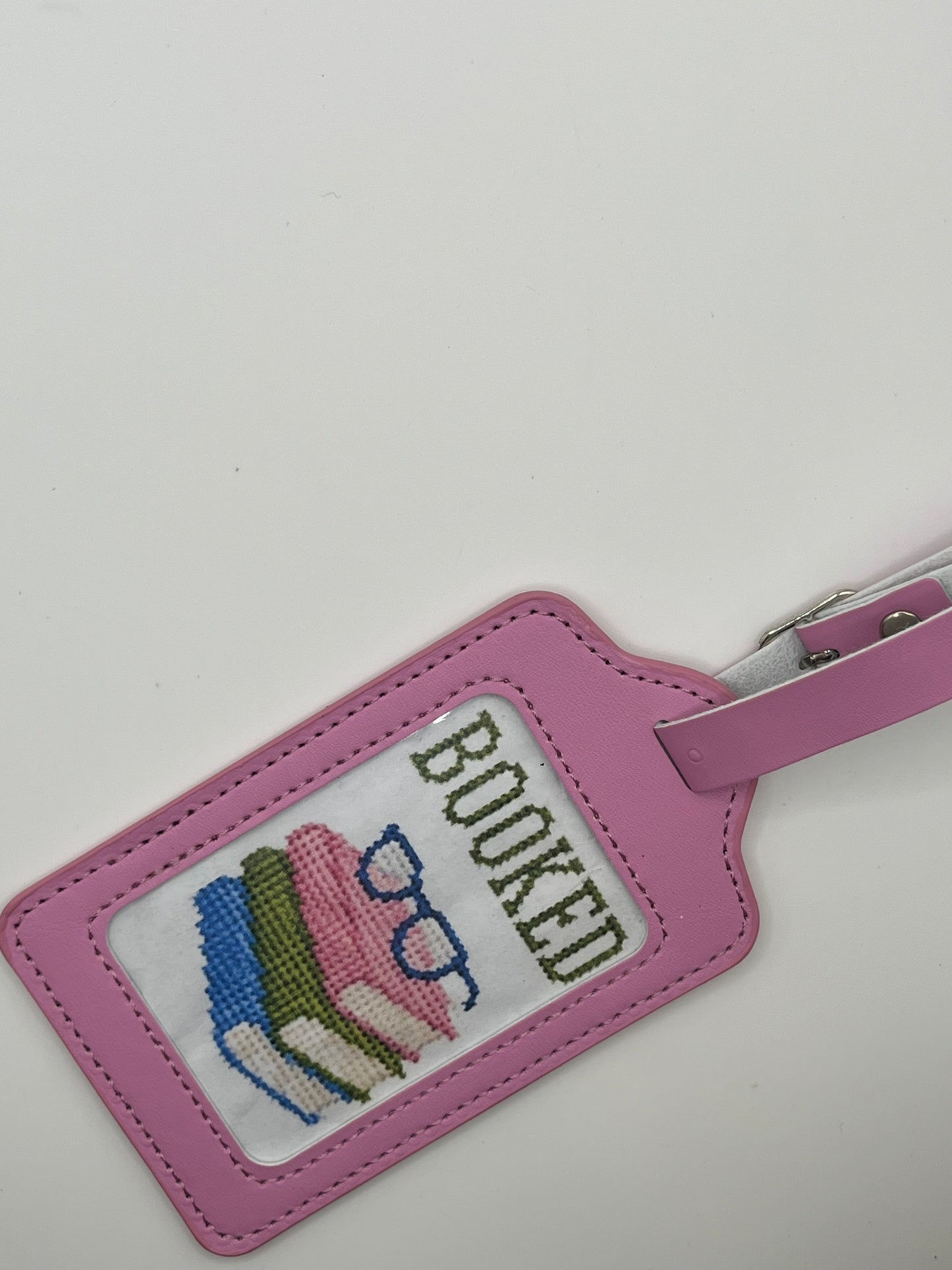Booked- Luggage Tag Sized - 18 Mesh - 6 x 6 - Needlepoint Canvas