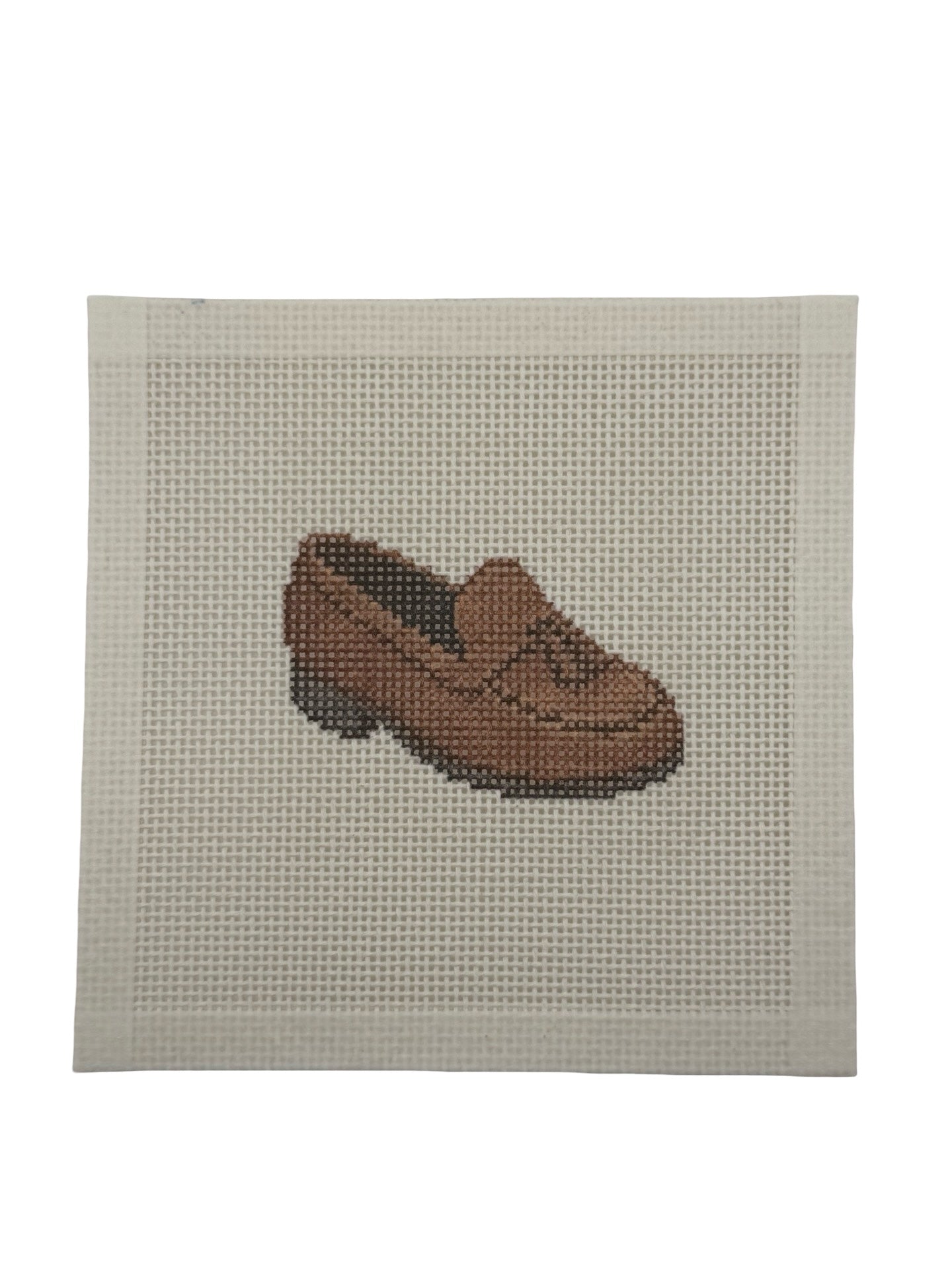 Brown Loafer - 13 mesh - 6 x 6 - Needlepoint Canvas