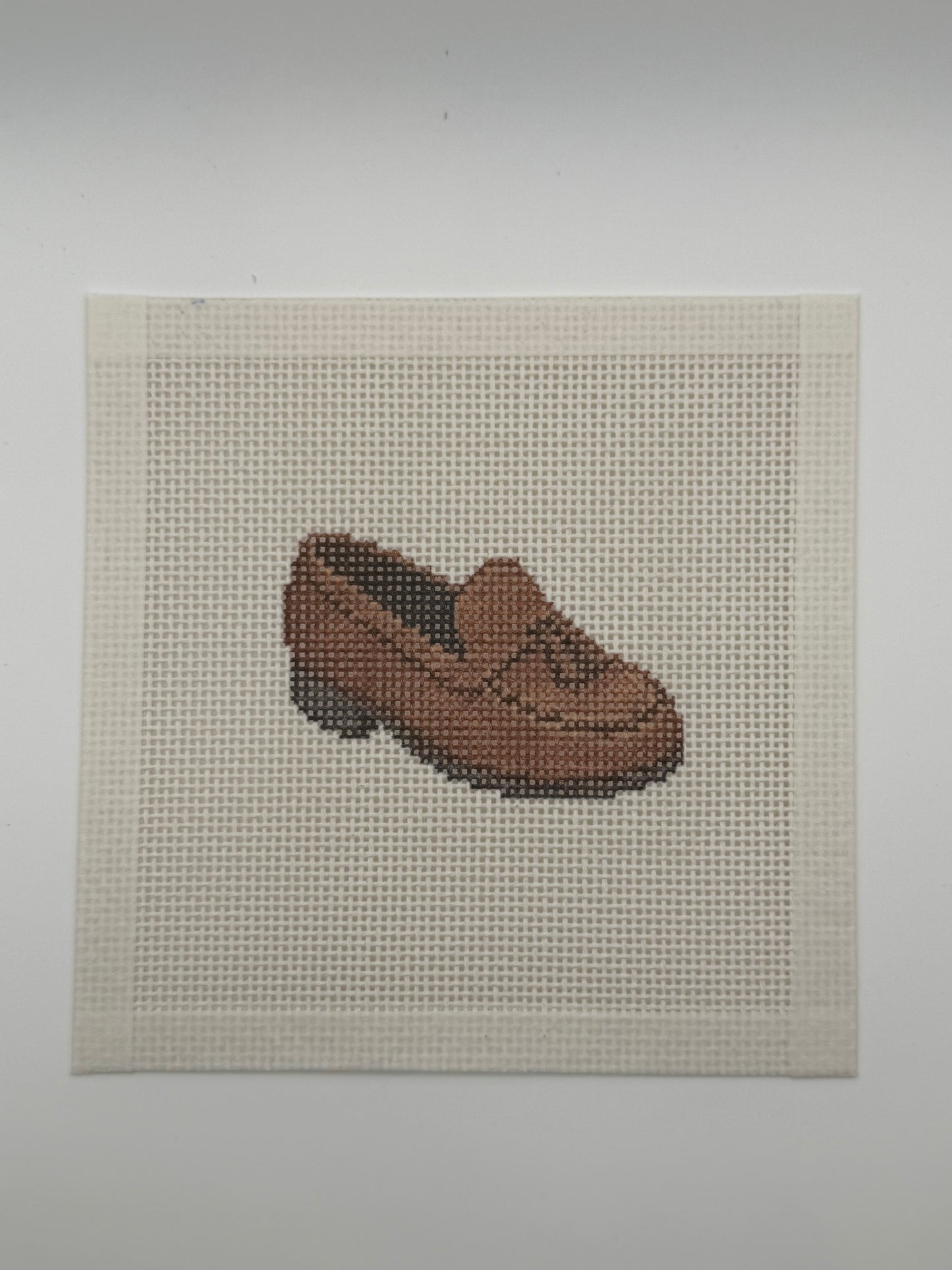 Brown Loafer - 13 mesh - 6 x 6 - Needlepoint Canvas