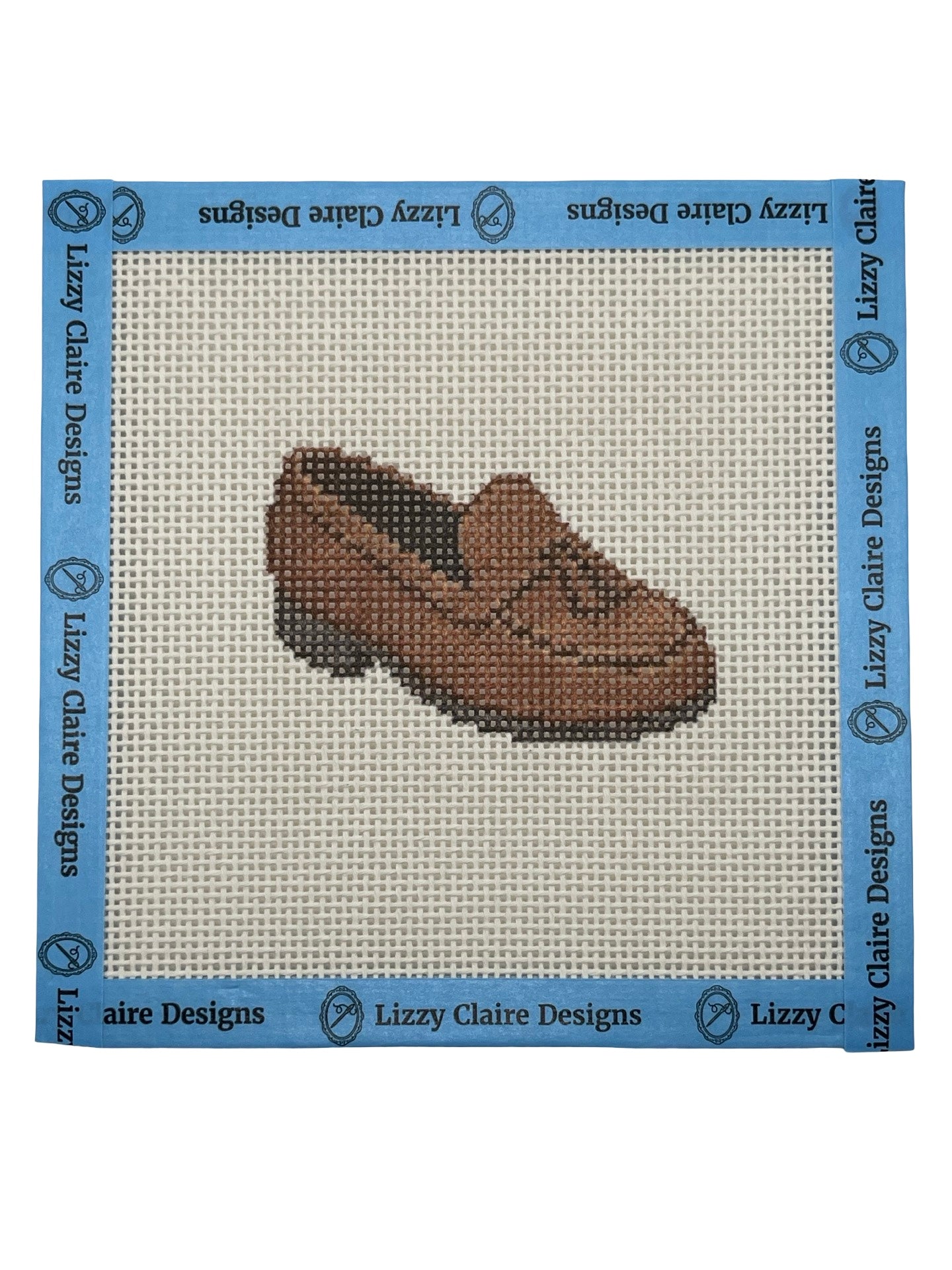 Brown Loafer - 13 mesh - 6 x 6 - Needlepoint Canvas