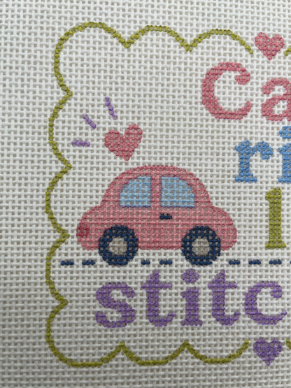 Car Rider Line Stitcher - 13 mesh - 10 x 8 - Needlepoint Canvas
