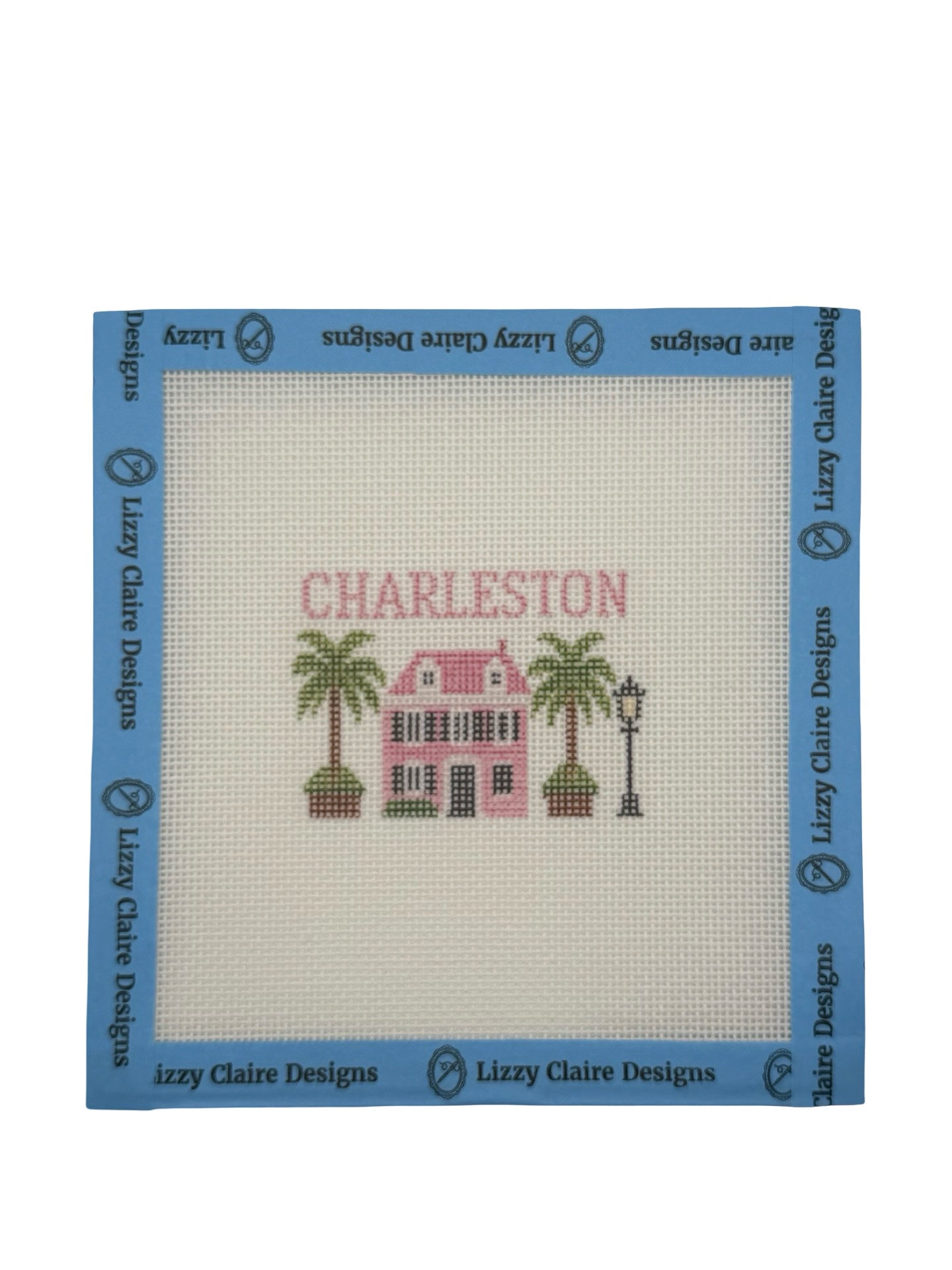 Charleston - Luggage Tag Sized - 18 Mesh - 6 x 6 - Needlepoint Canvas