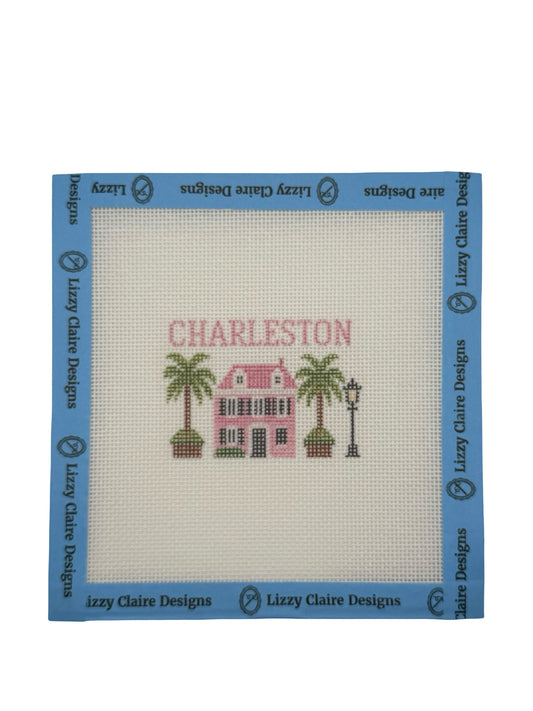 Charleston - Luggage Tag Sized - 18 Mesh - 6 x 6 - Needlepoint Canvas