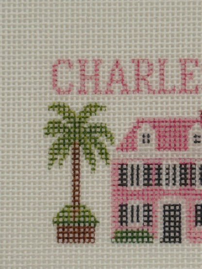 Charleston - Luggage Tag Sized - 18 Mesh - 6 x 6 - Needlepoint Canvas