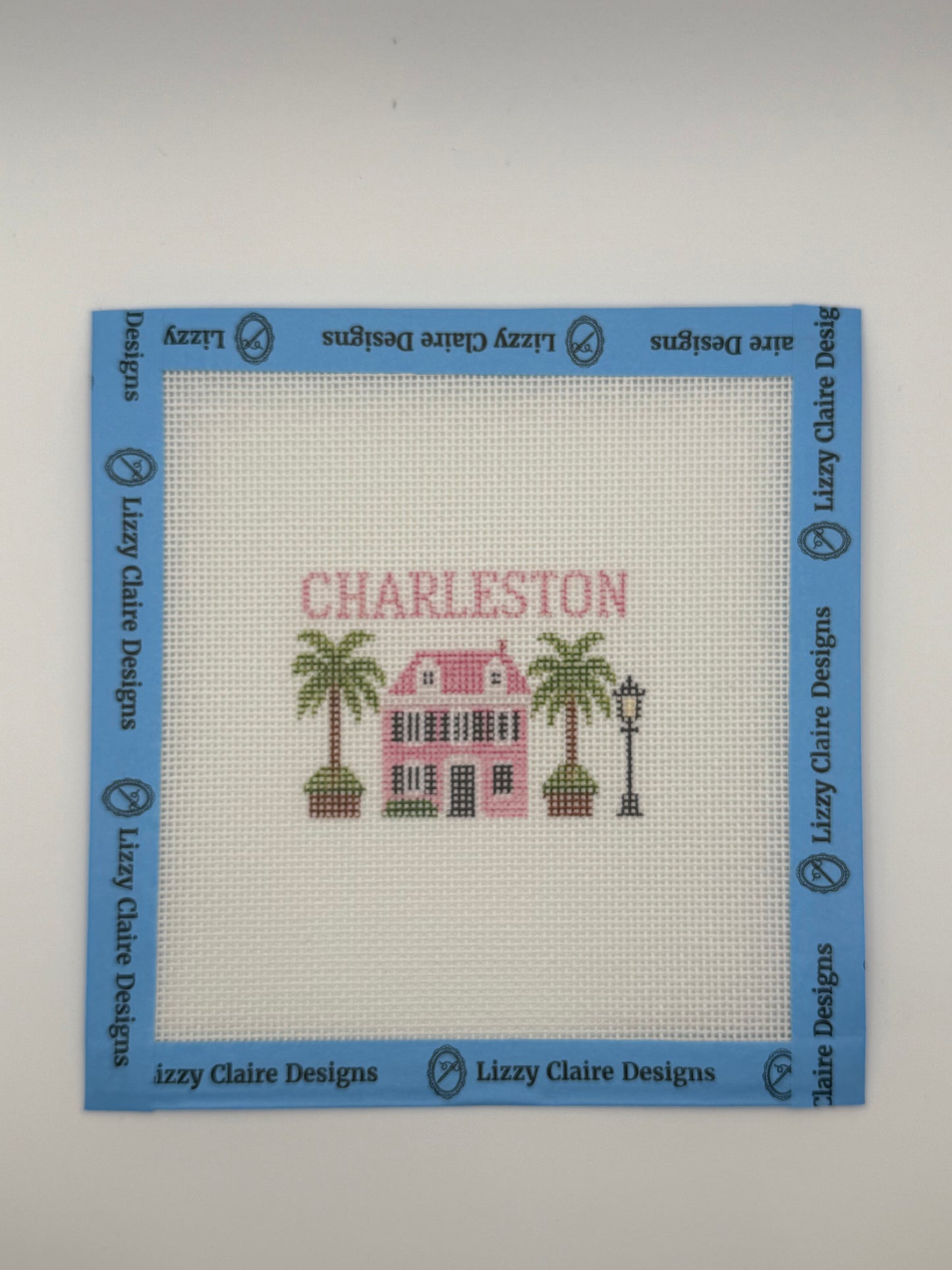 Charleston - Luggage Tag Sized - 18 Mesh - 6 x 6 - Needlepoint Canvas