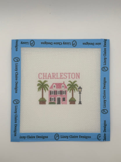 Charleston - Luggage Tag Sized - 18 Mesh - 6 x 6 - Needlepoint Canvas