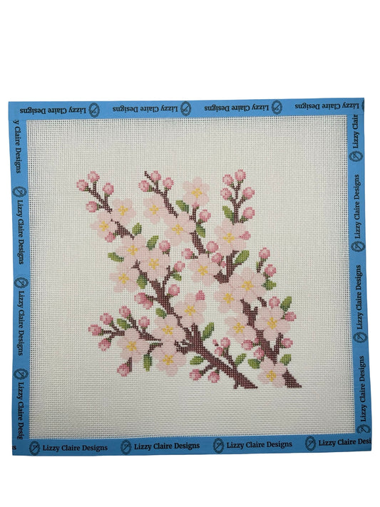 Cherry Blossom Branches - 18 mesh - 10 x 10 - Needlepoint Canvas