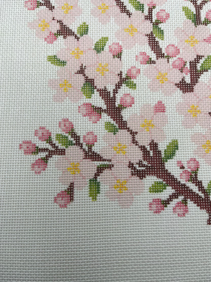 Cherry Blossom Branches - 18 mesh - 10 x 10 - Needlepoint Canvas
