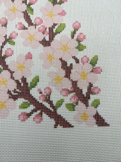 Cherry Blossom Branches - 18 mesh - 10 x 10 - Needlepoint Canvas