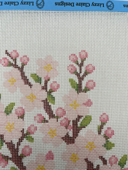 Cherry Blossom Branches - 18 mesh - 10 x 10 - Needlepoint Canvas