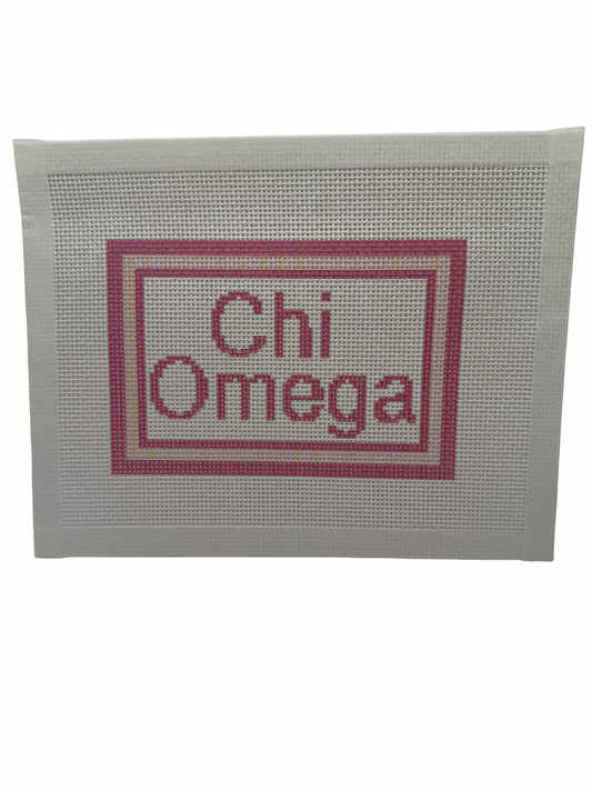 Chi Omega Needlepoint Canvas