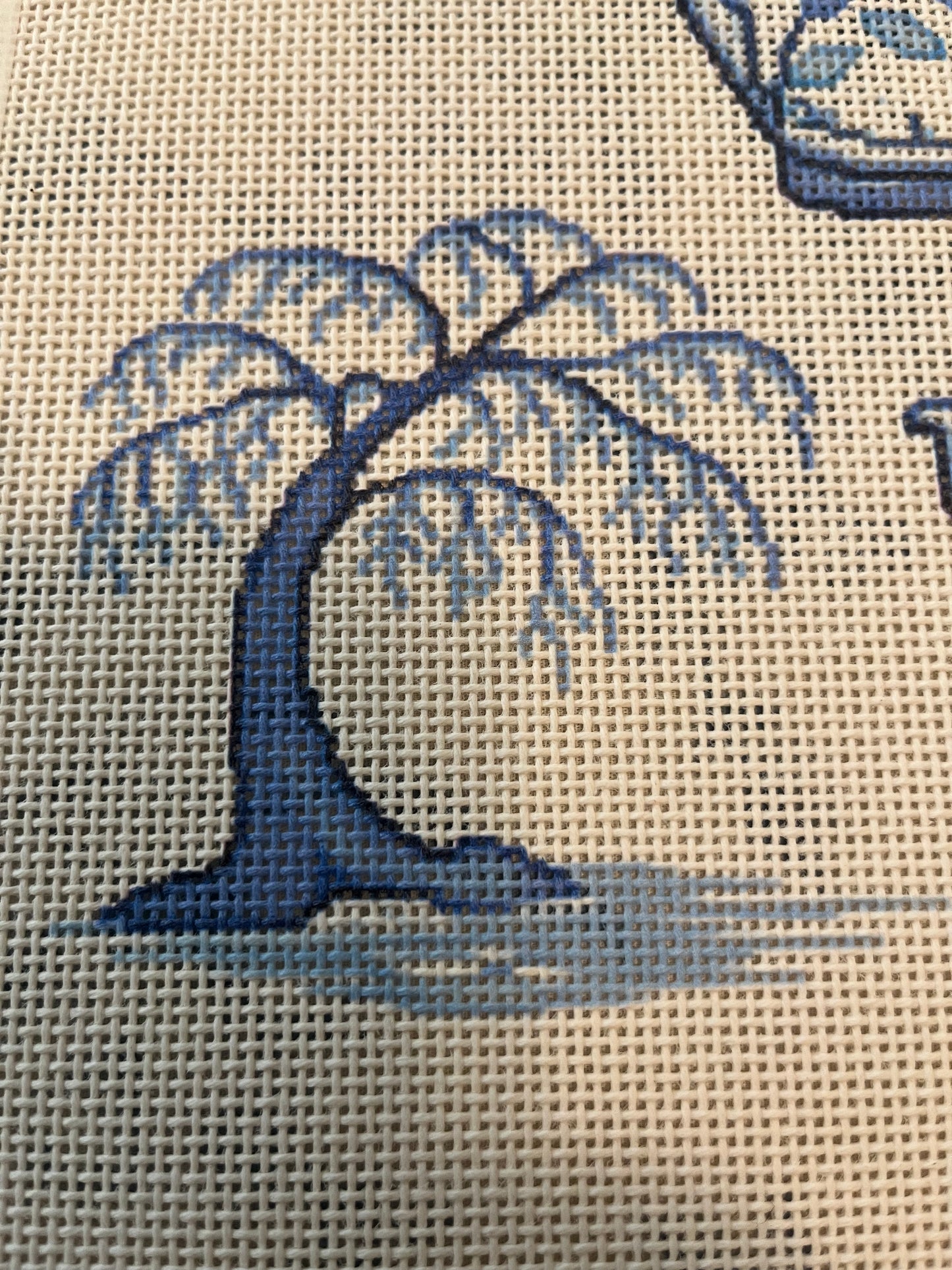 12x12 Chinoiserie Collage - 13 mesh - 12 x 12 - Needlepoint Canvas