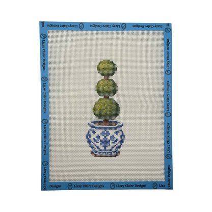 Chinoiserie Topiary - 13 Mesh - 8 x 10 - Needlepoint Canvas