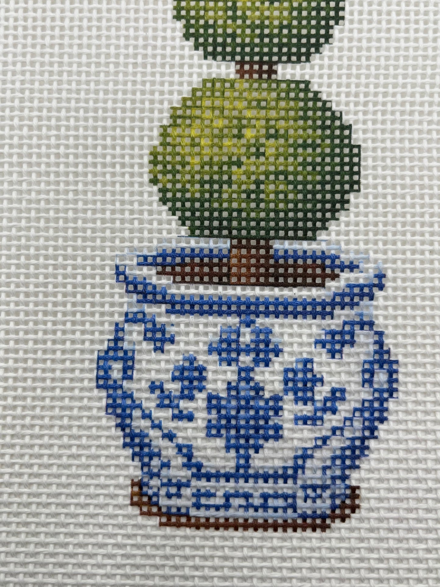 Chinoiserie Topiary - 13 Mesh - 8 x 10 - Needlepoint Canvas