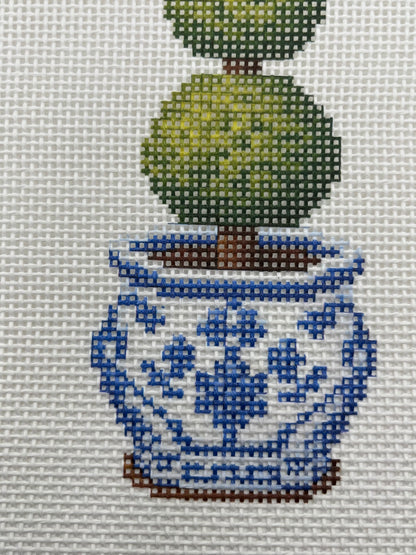 Chinoiserie Topiary - 13 Mesh - 8 x 10 - Needlepoint Canvas