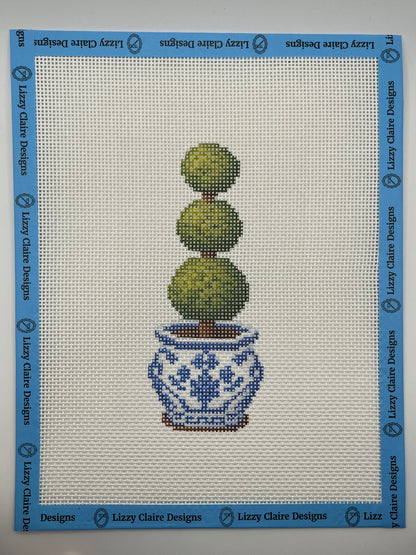 Chinoiserie Topiary - 13 Mesh - 8 x 10 - Needlepoint Canvas