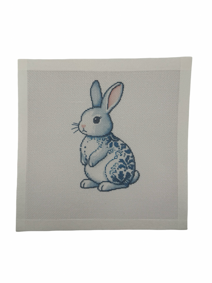 Chinoiserie Easter Bunny - 18 mesh - 8 x 8 - Needlepoint Canvas