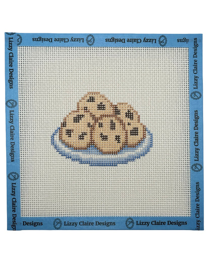 Chocolate Chip Cookies - 13 mesh - 7 x 7 - Needlepoint Canvas