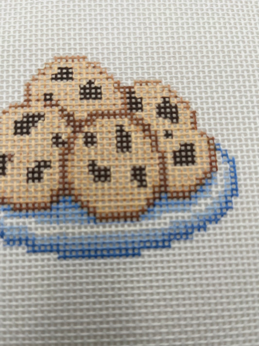 Chocolate Chip Cookies - 13 mesh - 7 x 7 - Needlepoint Canvas