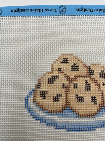 Chocolate Chip Cookies - 13 mesh - 7 x 7 - Needlepoint Canvas