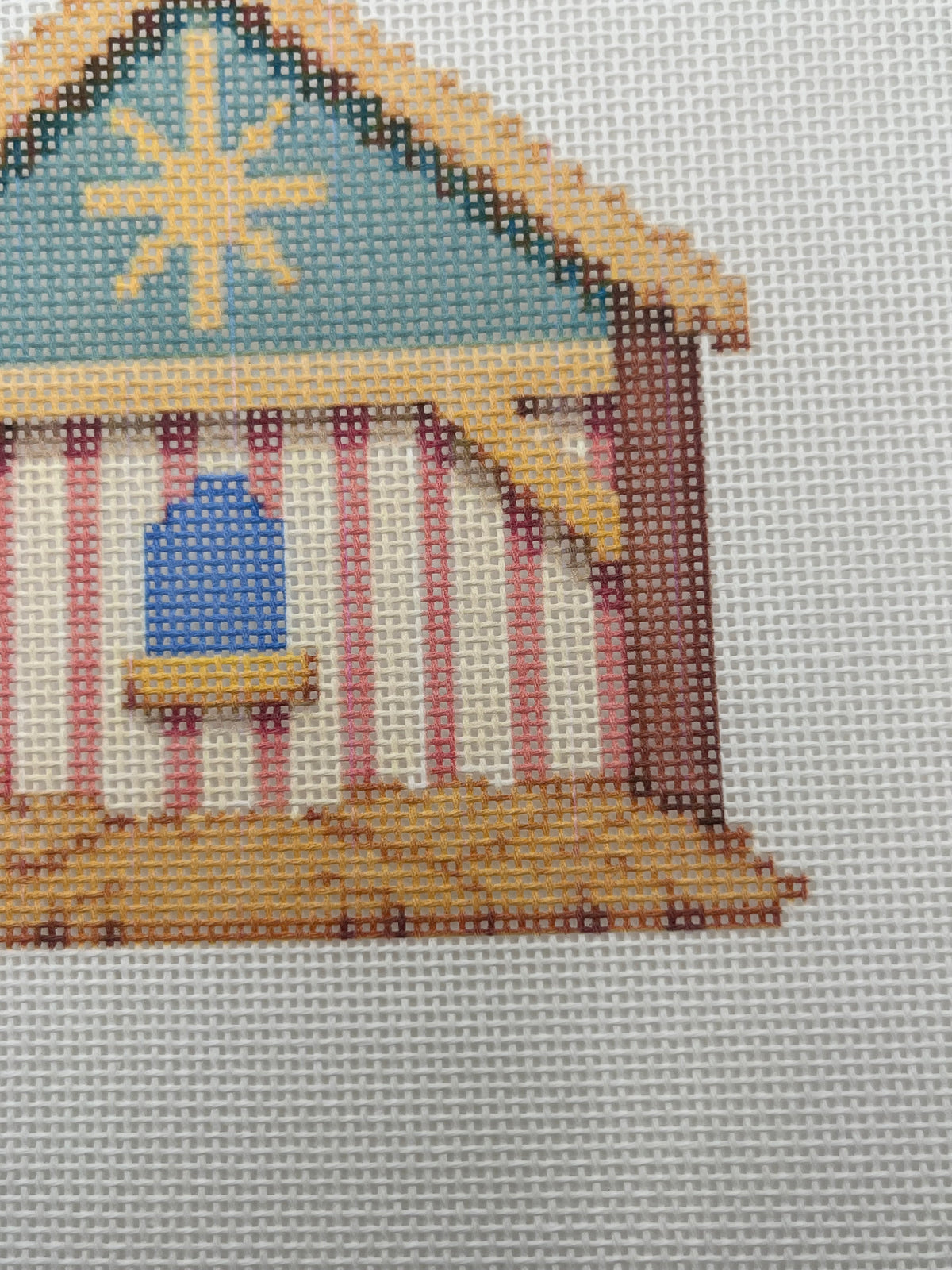 Christmas Nativity Set - Manger - 18 mesh - 8 x 8 - Needlepoint Canvas