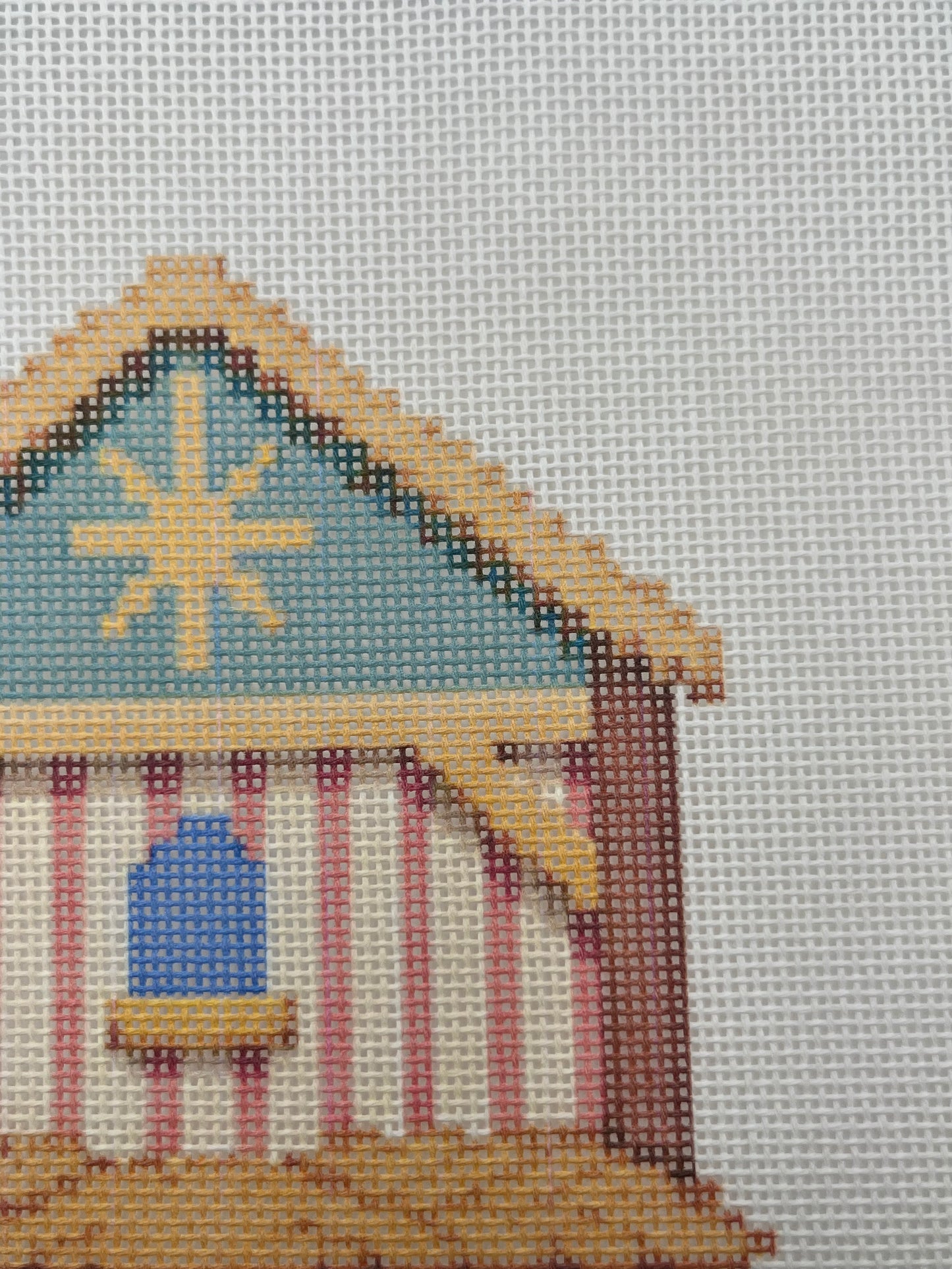 Christmas Nativity Set - Manger - 18 mesh - 8 x 8 - Needlepoint Canvas