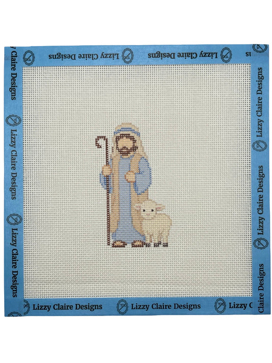 Christmas Nativity Set - Shepherd - 18 mesh - 7 x 7 - Needlepoint Canvas
