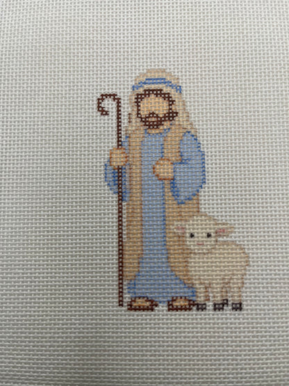 Christmas Nativity Set - Shepherd - 18 mesh - 7 x 7 - Needlepoint Canvas