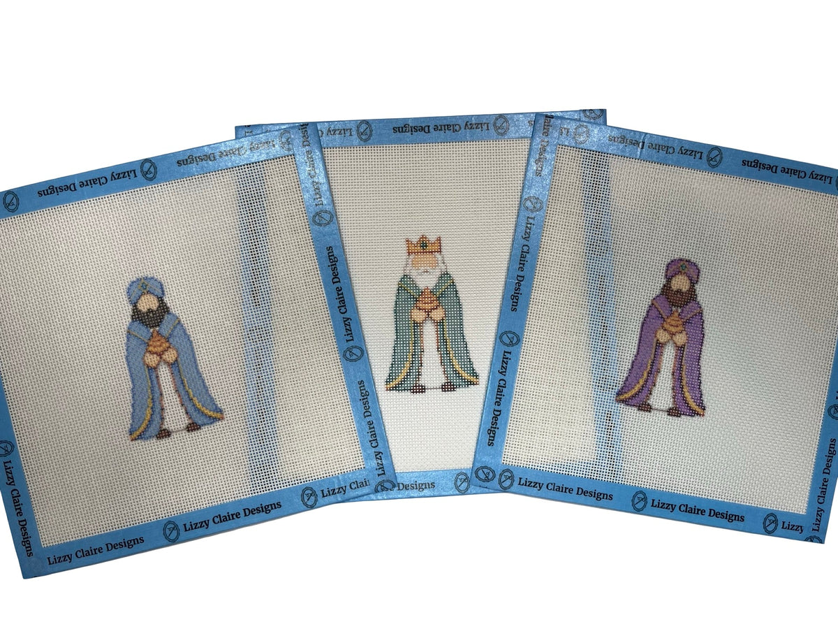Christmas Nativity Set - Wise Men - 3 Canvas Set - 18 mesh  - Needlepoint Canvases