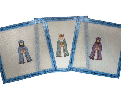 Christmas Nativity Set - Wise Men - 3 Canvas Set - 18 mesh  - Needlepoint Canvases
