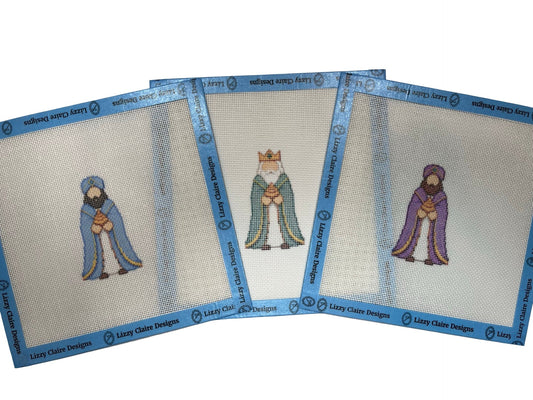Christmas Nativity Set - Wise Men - 3 Canvas Set - 18 mesh  - Needlepoint Canvases
